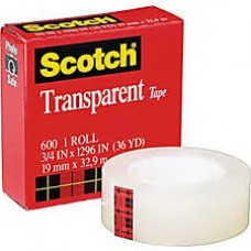 SCOTCH TAPE TRANSPARENT 3/4 IN